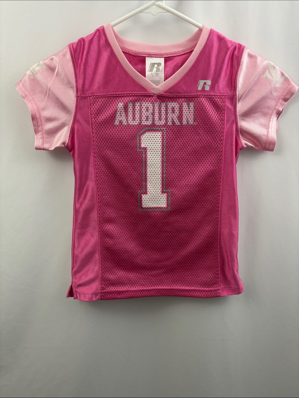 Auburn Tigers College Football Jersey War Eagle Kids Youth Girls Size 6/6x pink - Picture 2 of 6